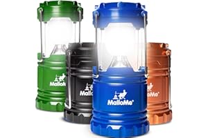 MalloMe Linterna LED - Luz Camping - Lampara Camping - Faroles De Mano - Luz Portatil Para Emergencia y Huracanes, Lampara LED Recargable Batteria, Linterna Camping (Recargable Baterías No Incluidas)