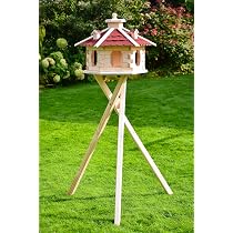 Vogelhaus Aus Unbehandeltem Holz XXL | Zum Selbstgestalten & Bemalen | Optional Mit Solar & Ständer