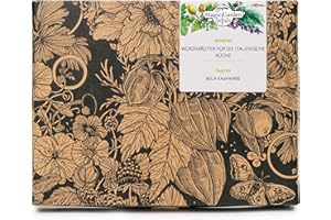 MAGIC GARDEN SEEDS Hierbas aromáticas para la cocina italiana- Set de regalo de semillas con 5 variedades de hierbas italianas usadas tradicionalmente en recetas para antipasti, pizzas y pastas