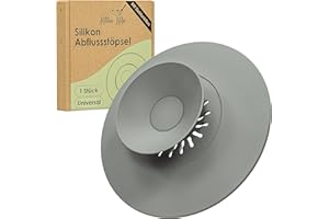 ‎KITCHEN HELPIS Kitchen Helpis® Universal Stöpsel mit Siebfunktion, rutschfestes Silikonabflusssieb, Badewanne Ablaufstopfen, Abflussstöpsel für Waschbecken, Abflussstöpsel Küchenspüle