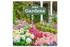 NOTIQUE Calendrier mural jardin 2024 - Avec calendrier mensuel - 30 x 30 cm - 30 x 60 cm - Ouvert