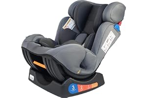 The Moon Brand Sumo Car Seat – Birth to 6yrs Baby Travel Gear – Convertible Rear & ForwardFacing Booster Seat – Reclining Car Seat for Group 012 – Child Comfort Car Accessories – Grey