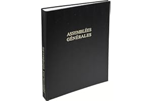 Le Dauphin - Réf. 831D Classeur noir ASSEMBLEE GENERALE - 4 anneaux - dos 37 mm - couverture plastique, intérieur papier. livré vide sans recharge - Format vertical 29,7x21cm A4