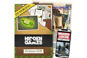 Hidden Games Tatort - Grünes Gift, Cold Case Fallakte, Detektivspiel für zu Hause, Krimispiele ab 14 Jahren, Crimigame, Krimigame, Crimegame, Krimifall Escape Room Spiel, Tatort
