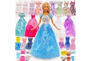 Festfun 11 Doll Clothes 6 Fashion Dresses 2 Party Dresses 3 Swimsuits Outfits for 11.5 inch Doll Girl Gift