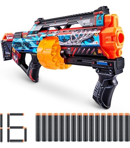 XSHOT Skins Last Stand, Game Over, Foam Dart Blaster (16 Darts