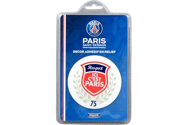 PSG Ici Paris Autocollant Relief Blister Papier Multicolore 8,5 x 18 x 2,5 cm