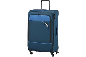 paklite Reisekoffer 4 Rollen, Weichschalen Rollkoffer groß, erweiterbar, DERBY, Stilvoller Trolley mit Dehnfalte, TSA Schloss, 77 cm, 102 - 115 Liter