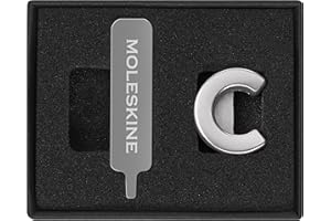 Moleskine Pin per Taccuino o Agenda Lettera C, Spilla Lettere, Personalizza la Chiusura con Elastico, Idee Regalo Personalizzato, Colore Argento