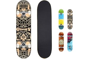 Skateboard Osprey complet débutants double kick trick, 31 x 8”, deck érable