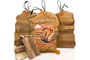 GARDENCO 75L HARDWOOD Longer Burning Kiln Dried Logs 3 x 25L Nets, Ideal for Open fires, Fire Wood, Hot Wood Burning Stoves, BBQ's, Log Burners, Camping Fires, Fire Pits & Pizza Ovens (3 x 25L)