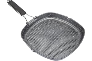 Tognana WI758BCAMNF Grill Quadra con Manico Pieghevole Mythos, Alluminio, Grigio, 1