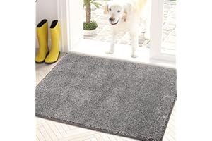 PURRUGS Dirt Trapper Door Mat 60 x 90 cm, Non-Slip Machine Washable Entrance Rug, Dog Door Mat, Super Absorbent Welcome Mat for Front Door, Back Door, Entry, Muddy Wet Shoes and Paws