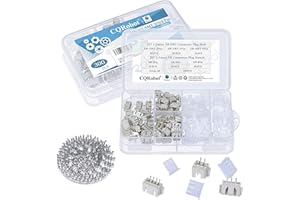 CQRobot 60 Sets / 300 Pieces JST XH SMT 2.54 mm Pitch 2/3/4-Pin JST Connector Kit. Pin Header with 2.54 mm Pitch, JST XH SMT 2/3/4-Pin Housing JST Adapter Cable Socket Male and Female, Crimp DIP Kit.