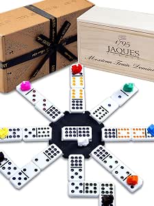 Mexikanisches Zug-Domino-Set – Double 12 Mit 91 Steinen, 4 Haltern & Tragetasche
