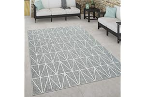 Paco Home Alfombra Interior Exterior Terraza Balcón Intemperie Estilo Escandinavo, tamaño:200x290 cm, Color:Gris