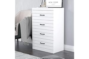 Galano Allington 4 Drawer Chest - Tall Drawer Chest with Storage for Bedroom - Chest of Drawers for Clothes - Storage Cabinet for Hallway, Entryway - White