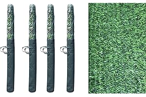 Pal Ferretería Industrial Rollo de seto Artificial ignífugo Verde de ocultación 3x1.5m (4- Rollos seto 3x1.5)