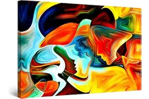 Startonight Impression Sur Toile Peinture À la Recherche du Sens de l'Amour, Tableau Abstrait Encadrée - Decoration Murale Salon Moderne - Image sur Toile - 80 x 120 cm