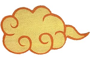 SD TOYS - Felpudo Entrada Nube Kinton de Dragon Ball, Fibra de Coco, Antideslizante, Amarillo, 73 x 43 cm