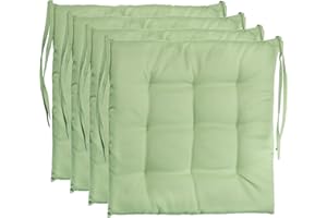 Brandsseller Sitzkissen Dekokissen Stuhlkissen Zierkissen Gartenkissen - 9er Steppung- in Verschiedene Motive (4er-Paket, Mint)