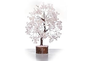 P&R:UK Rose Quartz Crystal Tree - Healing Gemstone Bonsai Tree - Love, Harmony, and Relationship Energy - Crystals & Gemstones-Rose Quartz Gem Tree - Spiritual Home Decor - Reiki-Infused Crystal Tree