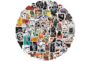 EVANMADER 100 Stück Star Wars Aufkleber, wasserfeste Vinyl Sticker für Laptops Gepäck, Helme, Skateboards, Computer, Tassen, Fahrräder, Spielzeug, Tischplatten usw