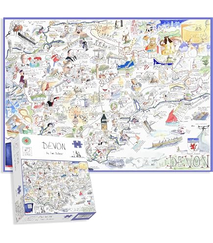 Tim Bulmer Puzzle „Komische Karte Von Frankreich“ – 1000 Teile, 66 X 50 Cm, Humorvolles Kunstwerk