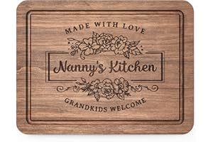 NIYEWSOR Nanny Gifts for Mothers Day, Walnut Cutting Board - Nanny Birthday Gifts, Kitchen Gifts for Nanny from Grandchildren, Gift for Nanny Nan Nana, Best Nanny Gift for Mother's Day