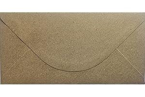 KARMA KRAFTS DL - Long 110mm x 220mm Brown Recycled Kraft Fleck Envelopes x 25