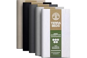 ‎TERRA BEDS Terra Beds Premium Spannbettlaken - Bettlaken 140x200cm - 160x200cm 160g/m2-100% Hochwertiges Oeko-TEX Baumwoll Jersey Bettlaken – Erhältlich in 10 Farben