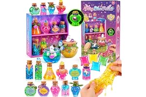Mystery Potions Magiskt dryckesset för barn, slime-pysselset | Magiska flaskor, hantverk leksaker kreativ jul födelsedag pres
