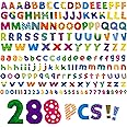 288 PCS Alphabet Combo Set, Bulletin Board Letters Including 78pcs Uppercase Letters, 78pcs Lowercase Letters, 30pcs 0-9 Numbers & Punctuation, Chalkboard Classroom Letters for Home School Room Decor