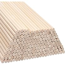 Bastoncini Di Legno Per Lavoretti - 200 Pezzi, ø 3mm E 5mm, Lunghezza 300mm, Per Artigianato E DIY - Foto 3