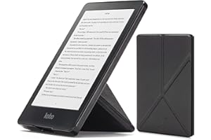 Forefront Cases Etui do Kobo Clara HD - Składane Kobo Clara HD 2018 Etui z Podstawką, Konstrukcja Origami - Czarny - Smukłe i Lekkie, Automatycznie Budzi/Spać, Ochronne Kobo Clara HD Etui, Okładka