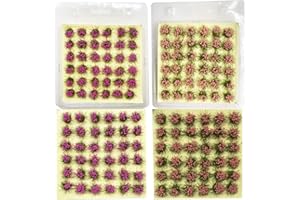 Cayway 72 PCS Grappes de fleurs, Touffe D'herbe Statique Herbe Artificielle Modèle, Artificielles Mousse pour Le Chemin de Fer de Paysage de Train