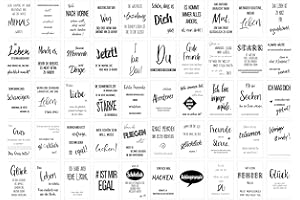 ‎EDITION SEIDEL Edition Seidel Set 50 Postkarten Leben & Momente mit Sprüchen - Karten mit Spruch - Geschenk - Dekoidee, Liebe, Freundschaft, Leben, Motivation, Geburtstagskarten Postkarte