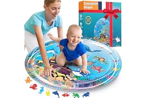 NouBaby® Tapis Eau Bebe Eveil XXL | Aquarium Bebe sensoriel pour Jeux D’eau | Grand Tapis Bébé ludique et sûr | Tapis D’eau Bébé idéal pour éveil & motricité