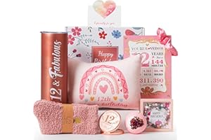 YISASHMENT 12th Birthday Gifts for Gifts,Unique Gifts Set Ideas for Turning 12 Year Old Girl Pamper Hamper Box,Happy Bday Present Basket Kit for Teen Girl Decorations for Sisters,Daughter,Niece, Granddaughter