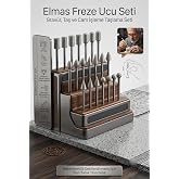 Transformacion 20 Par&ccedil;a Profesyonel Elmas Freze Ucu Seti - 3Mm Şaft Grav&uuml;r, Taş Ve Cam İşleme Taşlama Seti