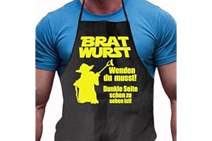 SHIRTOO Grillschürze Dunkle Seite - Lustiges Geschenk für Männer und Star Wars Fans