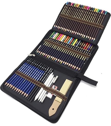 Set 72 Matite Colorate Professionali | Con Accessori | Per Artisti E Principianti | Astuccio Portatile | Ideale Per Disegno E Scuola - Foto 9