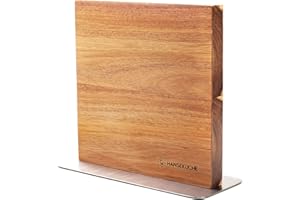 Hanseküche Messerblock - Messerhalter ohne Messer aus Holz Messerbrett beidseitig (Metallboden)
