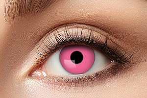 Zoelibat Eyecatcher 84063141-625 - Lentilles de contact colorées, 1 paire, pour 12 mois, rose, carnaval, Halloween, sans correction de la vue