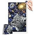 PieceRelax 1000 Pieces Plastic Jigsaw Puzzle for Adults - Schim Schimmel - One With the Universe - Challenging Extra Small Pieces, No Mat Needed, Relaxation & Gift [H3645]