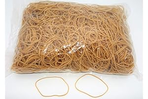 Progom - Elastiques caoutchouc - Blond (naturel) - sac de 1kg - Taille au choix (100mm x 1.7mm)