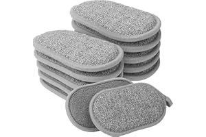 LIAILA Paquete de 12 Estropajo Cocina Limpieza de, Esponja Cocina de Limpieza Multiusos, Reutilizables e inofensivas para Las Manos, adecuadas para Limpiar esponjas en encimeras de baño y ollas