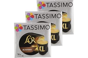 Tassimo L'Or XL Intense Coffee Capsule, Ground Roasted Coffee, 48 T-Discs