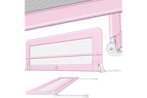 KESSER® Riel de Cuna Barandilla de Cama para niños Barandilla de Cuna para niños Riel de Cuna para niños, 150cm - Hellrosa