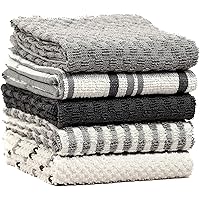 Moosfor Strofinacci 100% cotone, set da 4 pezzi, 32 x 72 cm, morbidi strofinacci da cucina, assorbenti, spessi e di alta qualità, colore: blu marino